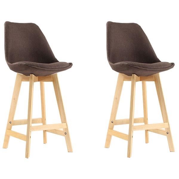 Tabouret de bar scandinave x2