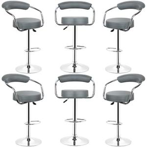 Lot de 6 tabouret de bar gris