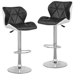 Tabouret de bar jose blanc noir