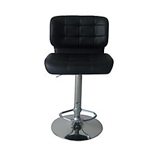 Tabouret de bar chromé avec dossier