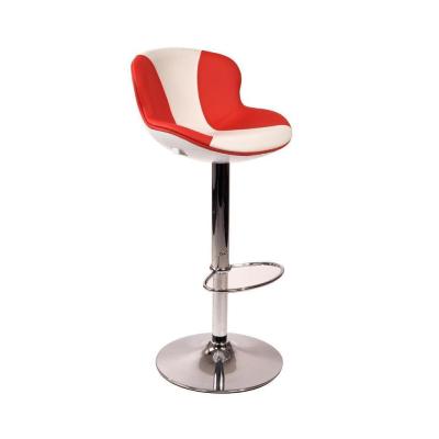 Tabouret de bar rouge blanc