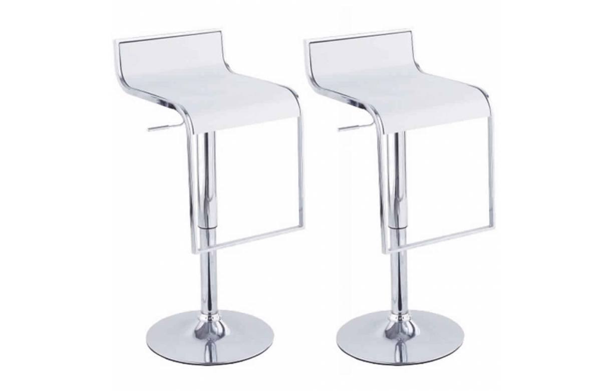 Tabouret de bar noir chrome