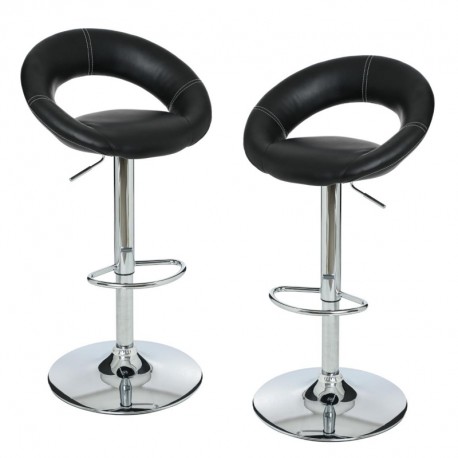 Tabouret de bar circle noir