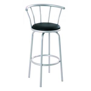 Tabouret de bar alu et noir