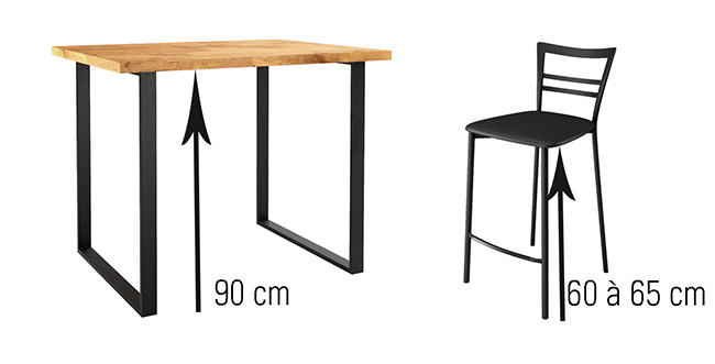 Hauteur standard tabouret de bar