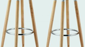 Tabouret de bar rotatif et réglable en hauteur