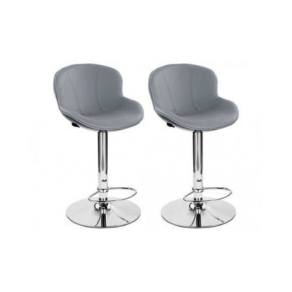 Tabouret de bar coque blanc noir