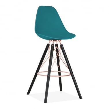 Tabouret de bar bleu roi