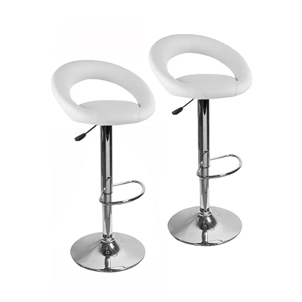 Tabouret de bar haut blanc