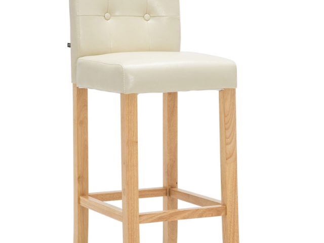 Tabouret de bar faux cuir bois jive