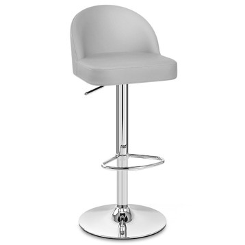Tabouret de bar piton gris