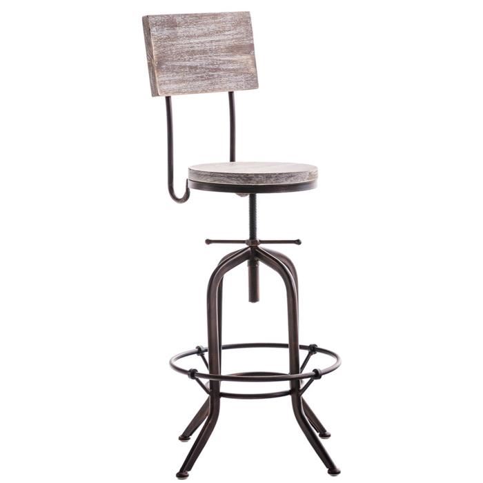Tabouret de bar metal bronze
