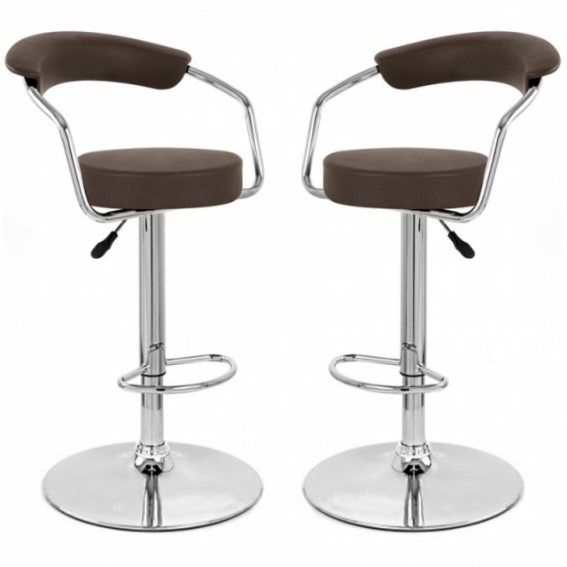 Tabouret de bar blanc et marron