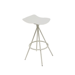 Tabouret de bar métal blanc