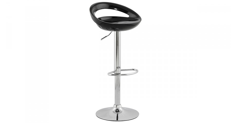 Tabouret de bar noir brillant