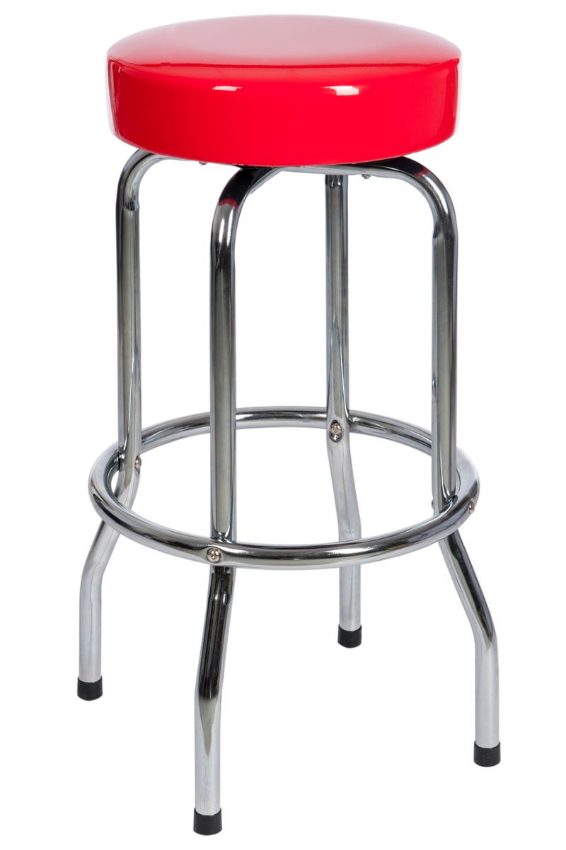 Tabouret de bar rond rouge
