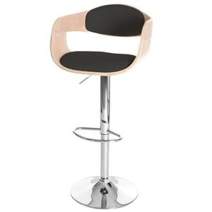 Tabouret de bar rotatif gris
