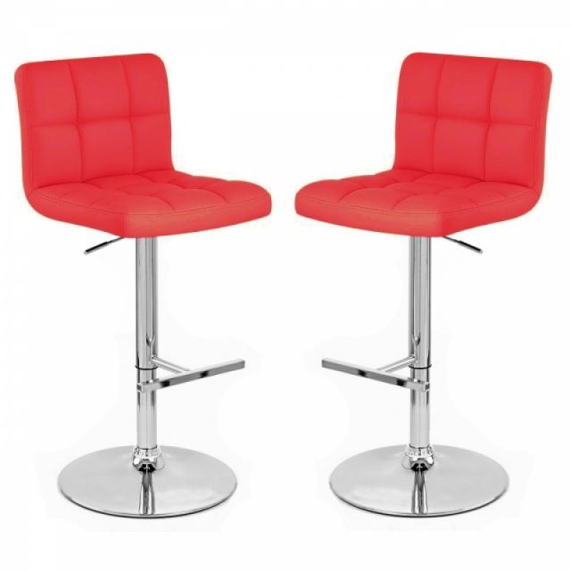 Tabouret de bar rouge metal