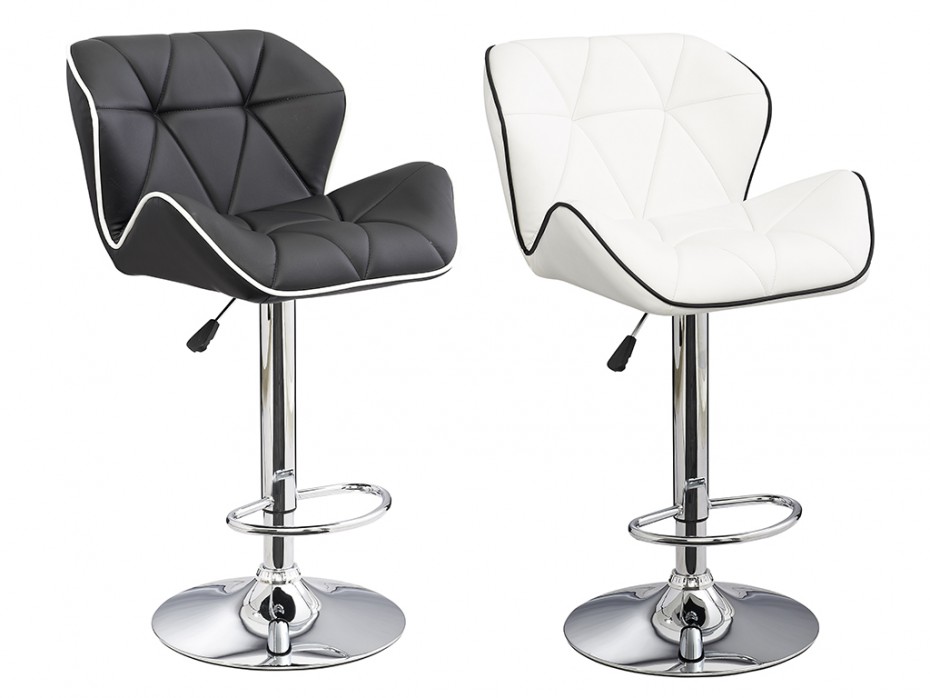 Tabouret de bar noir et blanc spider
