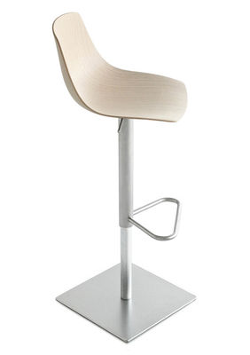 Tabouret de bar reglable assise bois