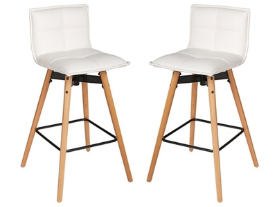 Tabouret de bar tissu lot de 2