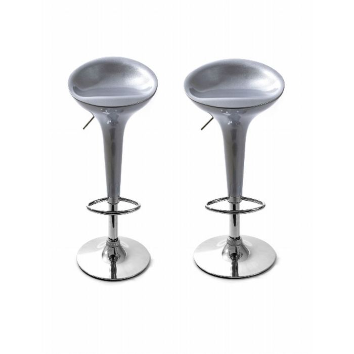 Lot 2 tabouret de bar gris
