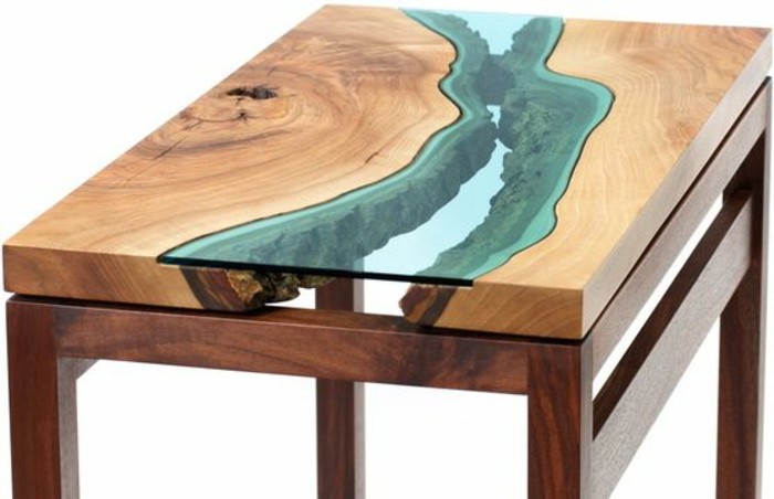 Table basse fly verre