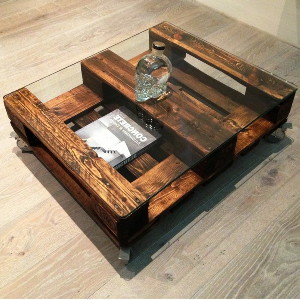 Table basse palette plan