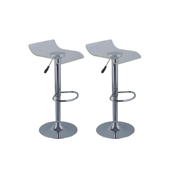 Tabouret de bar laser acrylique transparent