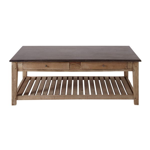 Table basse bois recyclé maison du monde