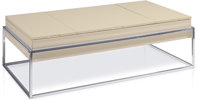 Table basse relevable beige