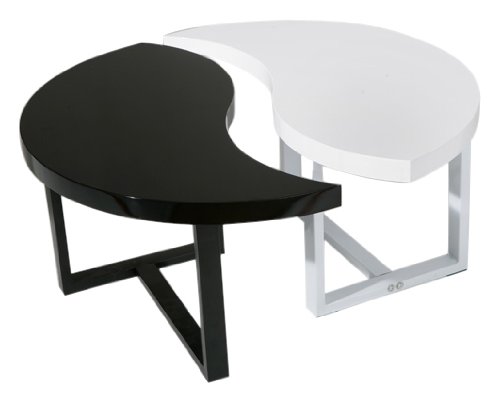 Table basse ying yang bois
