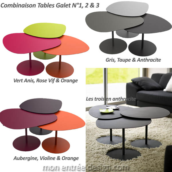 Table basse gigogne matiere grise