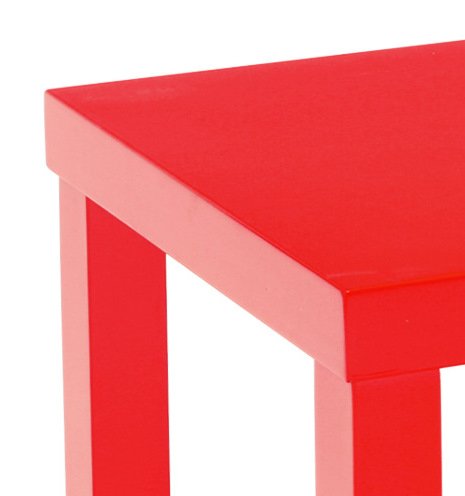Table basse carrée rouge