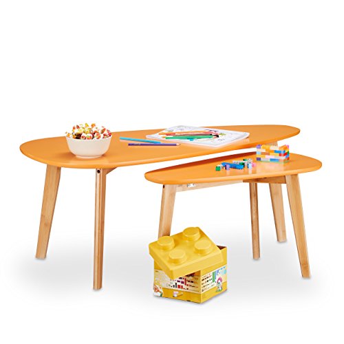 Table basse gigogne orange