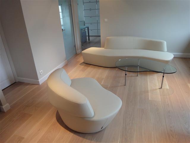 Table basse en verre réglable en hauteur