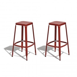 Tabouret de bar en bois rouge