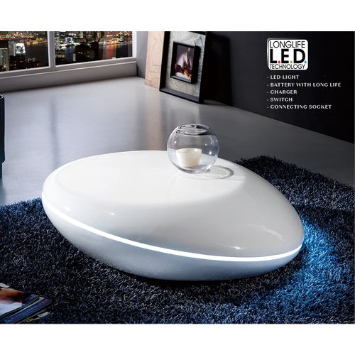 Table basse galet blanche pas cher
