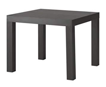 Table basse carrée noire laquée