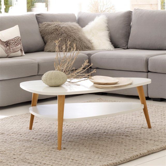 Table basse vintage blanche - fjord
