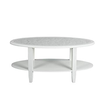 Table basse ovale marbre blanc