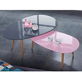 Table basse gigogne pastel