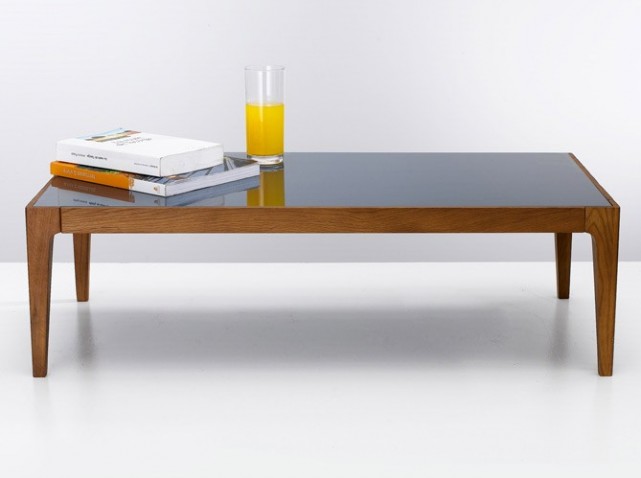 Table basse verre fumé vintage