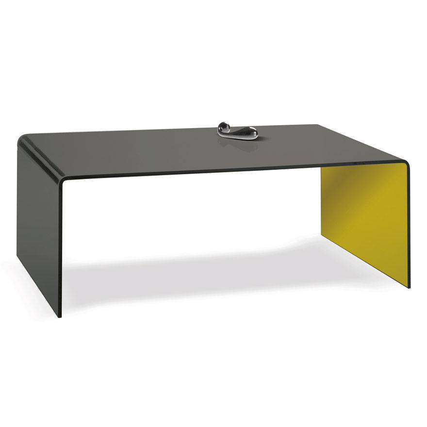 Table basse en verre motard