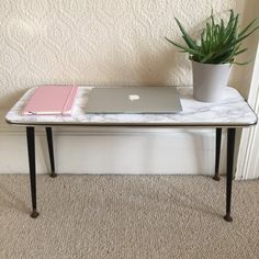 Table basse vintage marbre