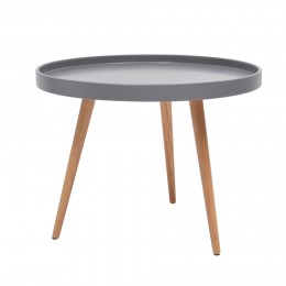 Table basse scandinave jaune moutarde