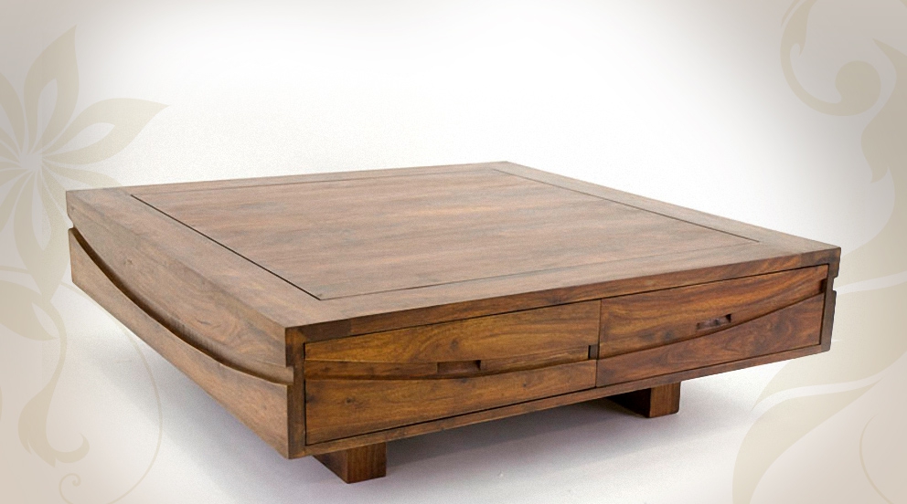Table basse design en bois massif