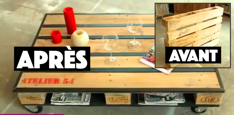 Faire table basse avec une palette