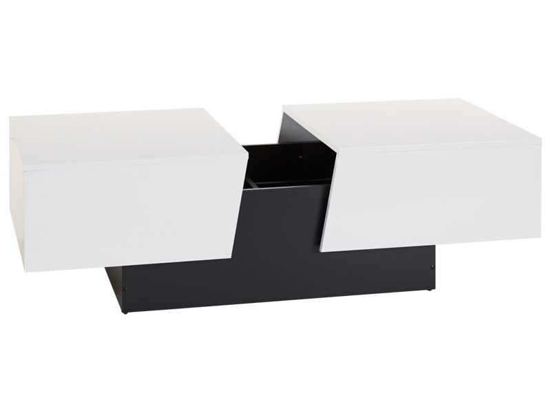 Table basse conforama noir et blanc