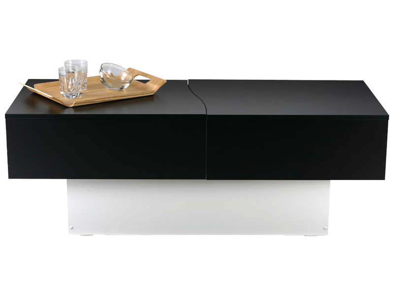 Table basse noir et blanc